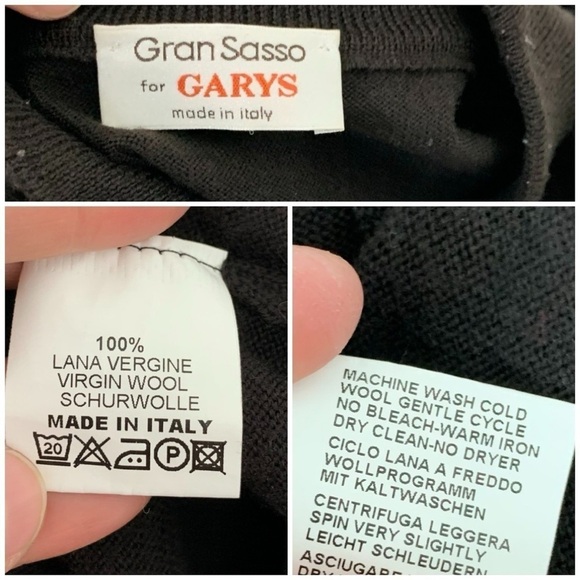 Gran Sasso Garys Virgin Wool Pullover Mock Neck Sweater Mens 2XL Dark Brown - Picture 11 of 11